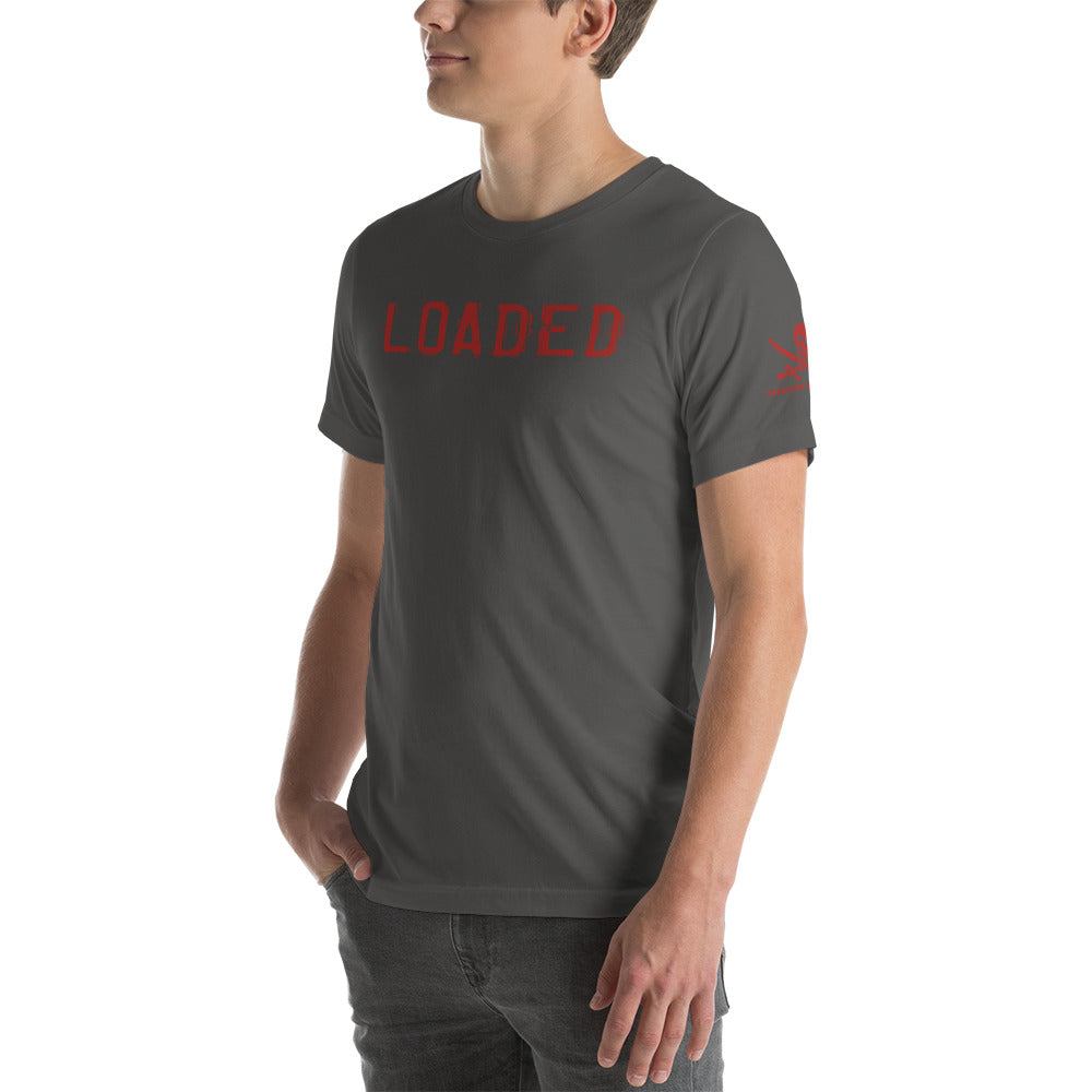 Loaded T-Shirt from TIM Collection with red logo and stylish design.