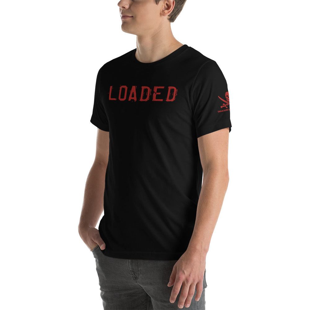 Loaded T-Shirt from TIM Collection, black with red logo, stylish and comfortable.