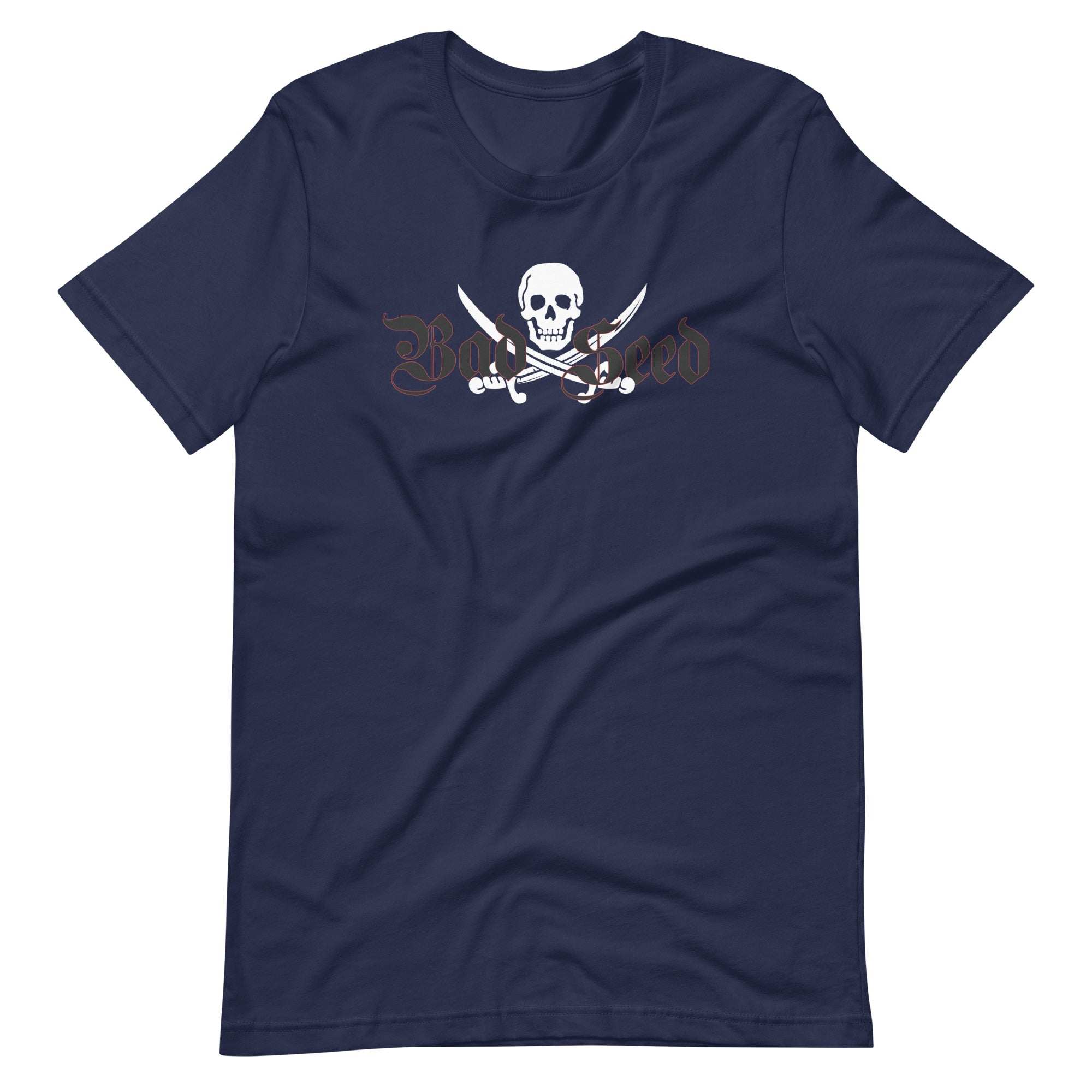Bad Seed T-shirt with skull and swords design from TIM Collection by Treasure Island Media.
