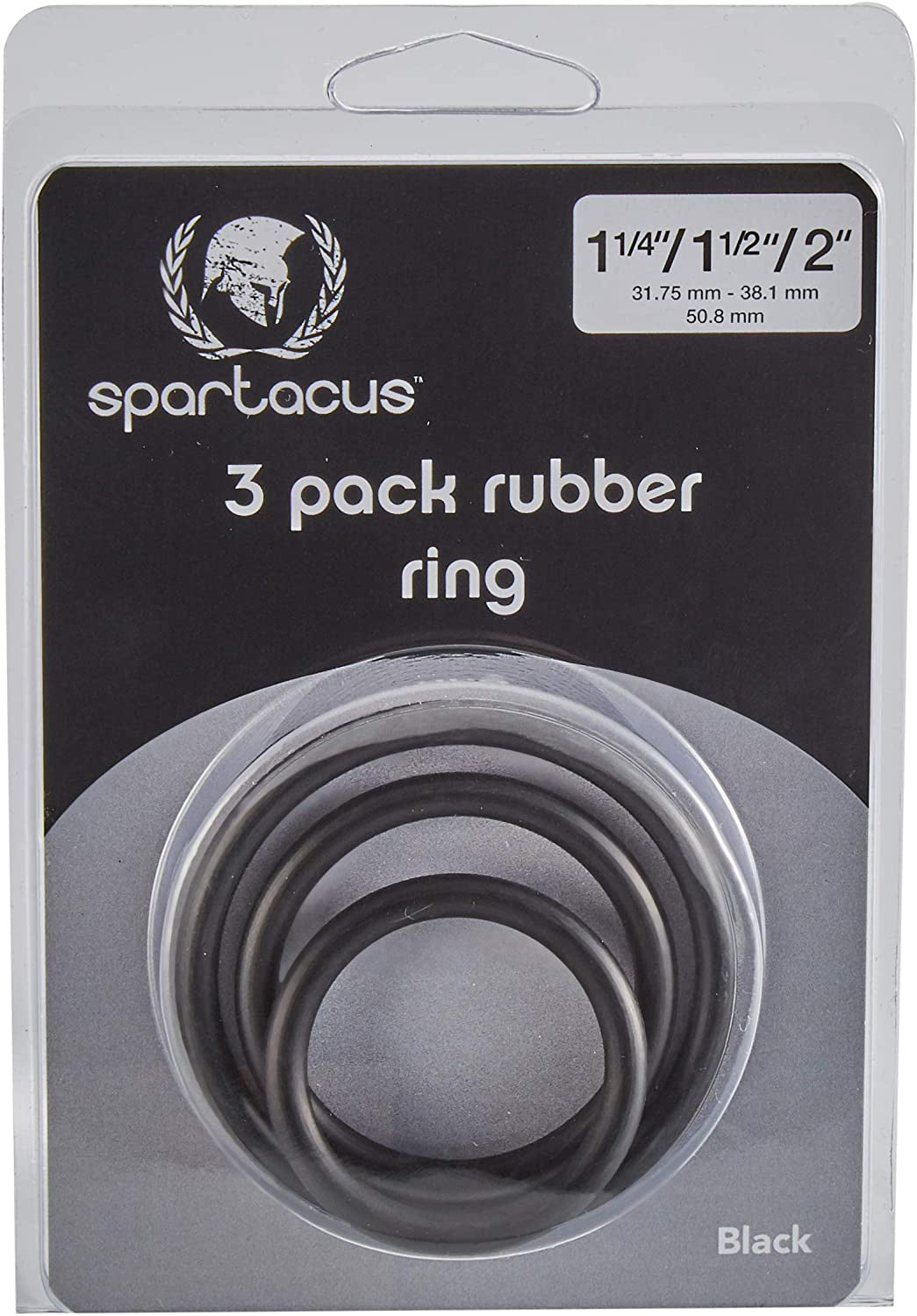 Spartacus Rubber Cock Ring (Set of 3)