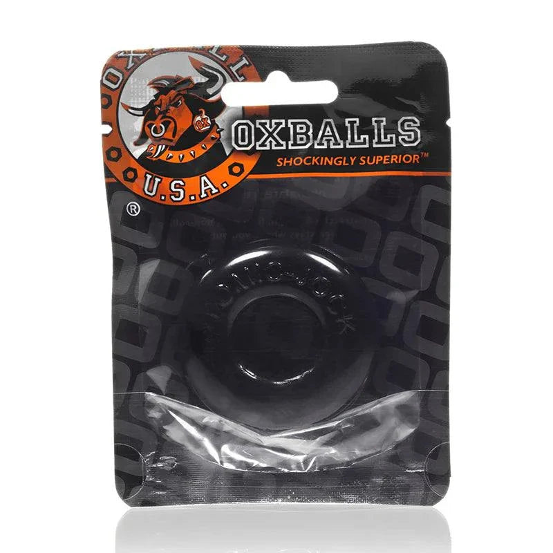 OxBalls Do-Nut- 2 Large Black Cockring in packaging