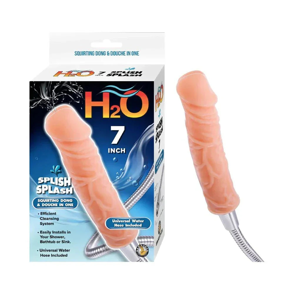 H2O Splish Splash 7 in. Dildo Douche Beige by Anal Toys & Stimulators