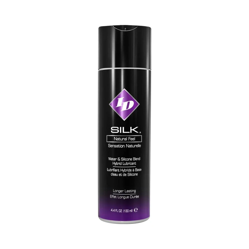 ID Silk Hybrid Lubricant bottle, long-lasting formula for smooth, natural feel.
