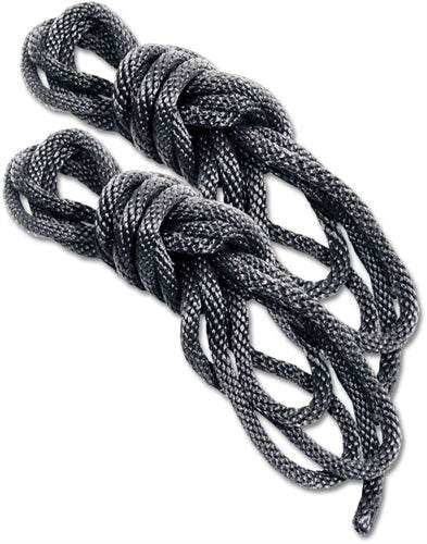 Sex and Mischief Silky Rope in black, two 6-foot silky ropes for bondage play with smooth texture.