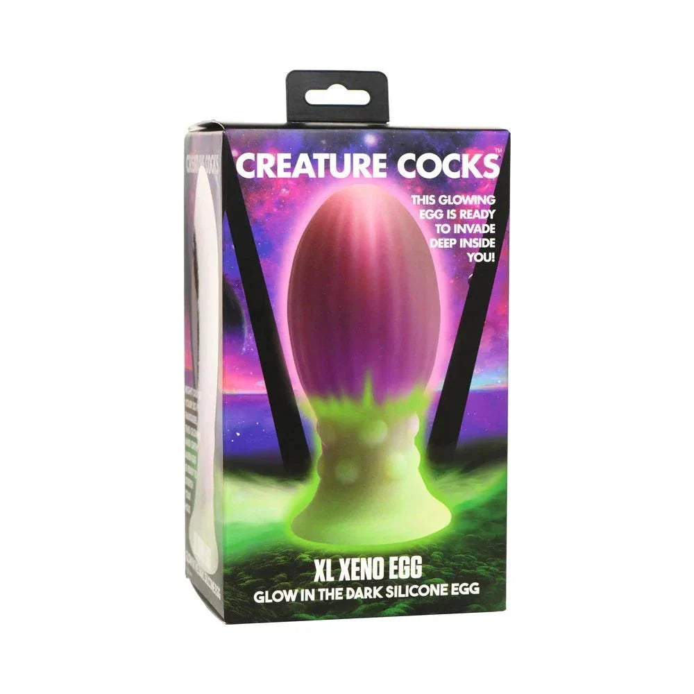 Creature Cocks XL Xeno Egg Glow-in-the-Dark Silicone Egg by Anal Toys & Stimulators