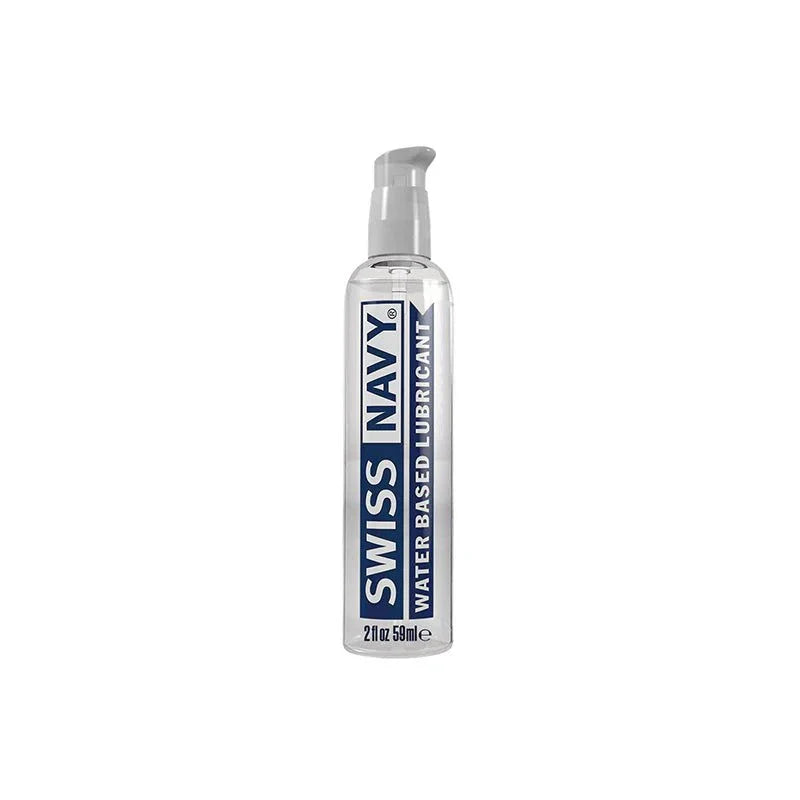Swiss Navy Water Based Lubricant 2 oz bottle with pump dispenser, premium personal lubricant for smooth, long-lasting glide
