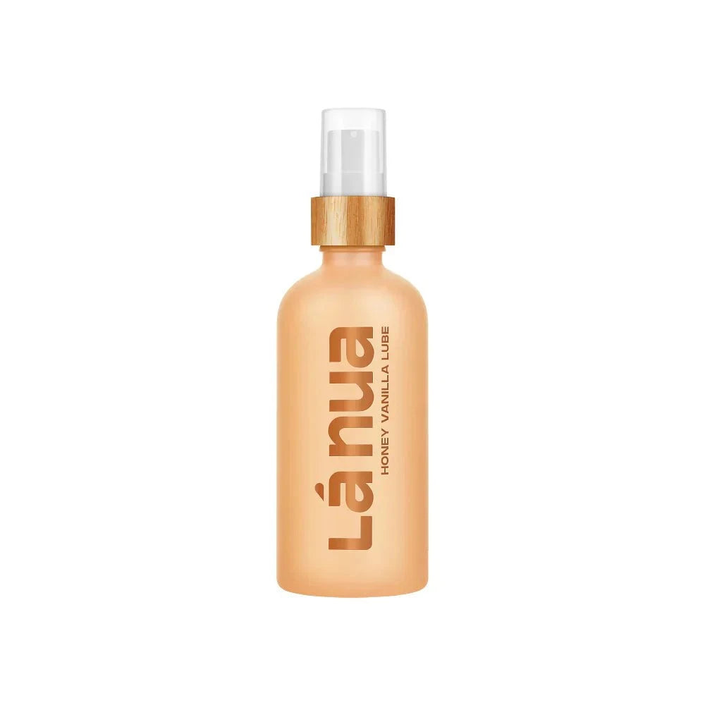 La Nua Honey Vanilla Water-Based Lubricant 3.4 oz bottle with natural moisturizing and pH balancing ingredients