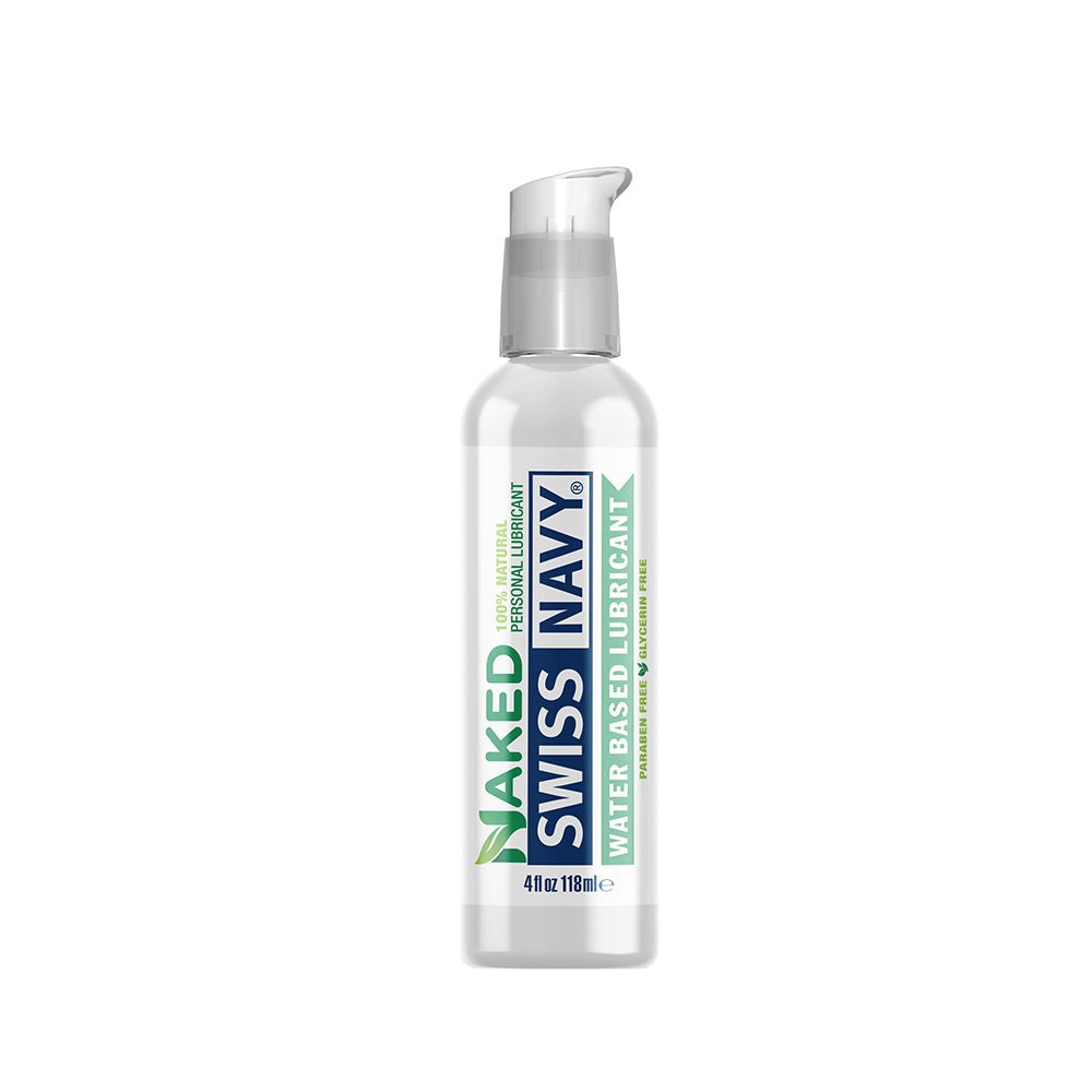 Swiss Navy Natural Lubricant 4 oz water-based hypoallergenic personal lubricant with aloe scent