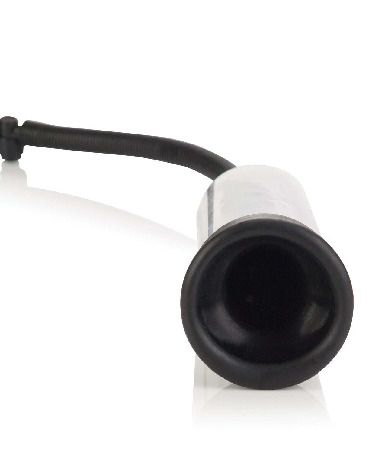 Rookie Penis Pump with detachable flexible hose and soft rubber sleeve for comfortable and easy use.