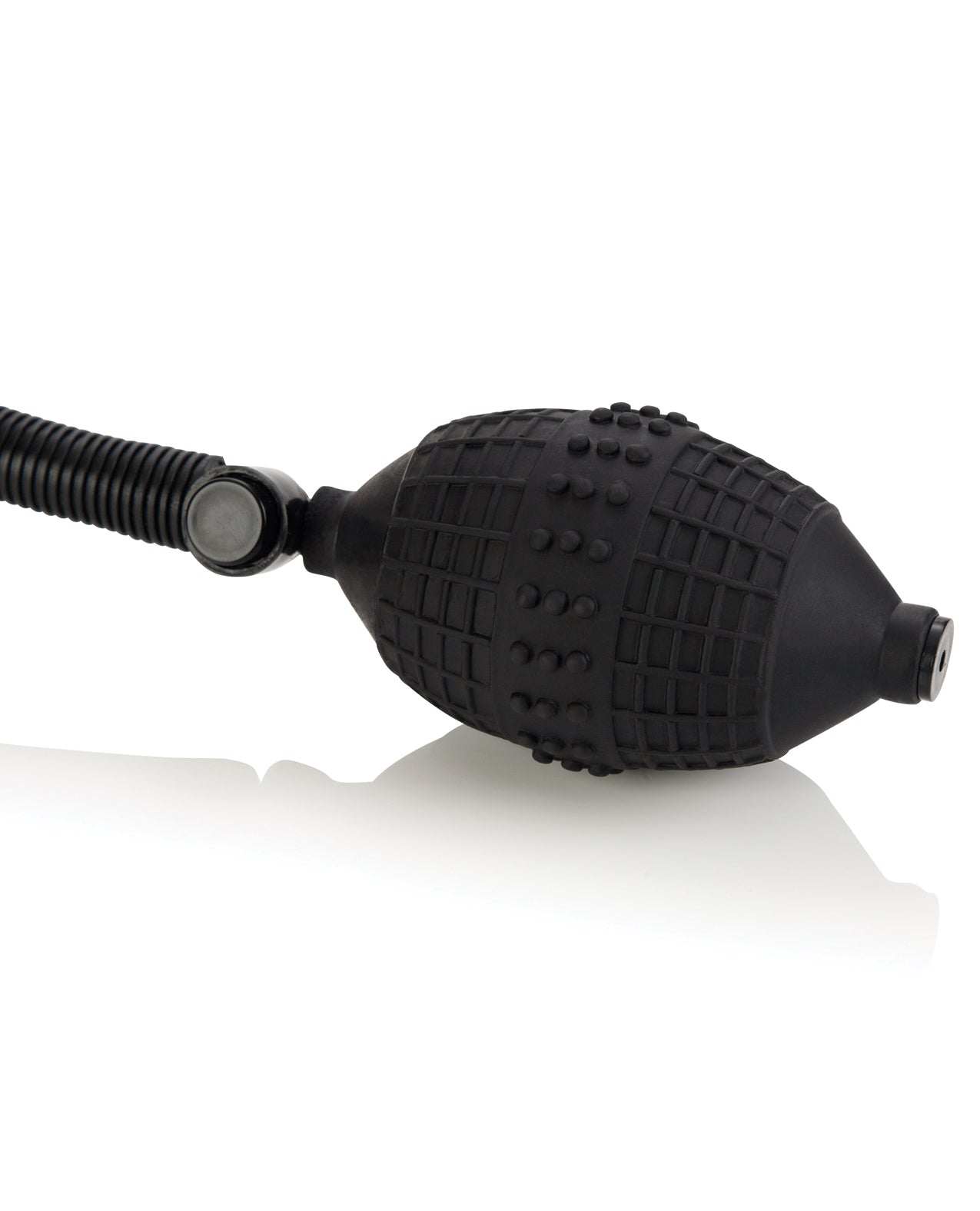 Rookie Penis Pump with detachable flexible hose and textured rubber bulb for easy use and comfort