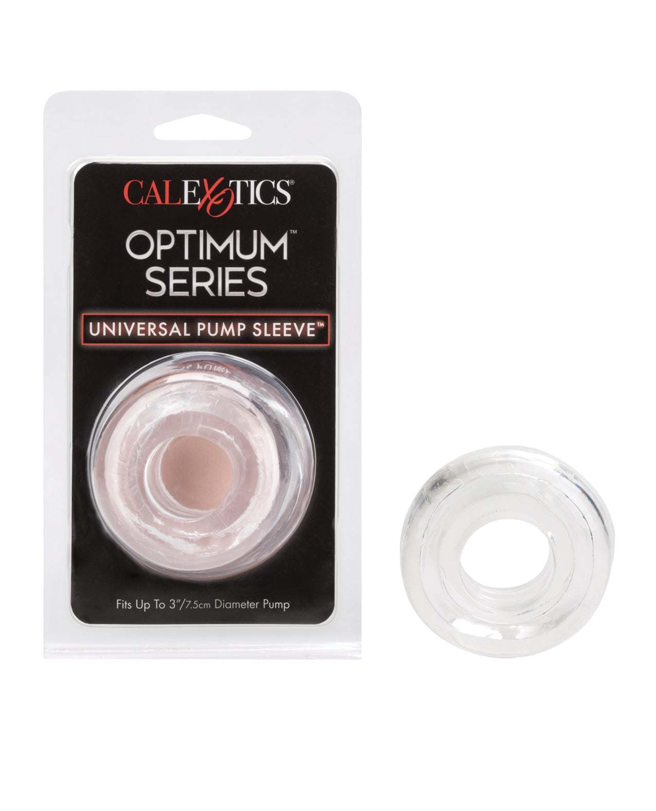 Clear flexible Universal Pump Sleeve donut-style accessory fitting pumps up to 3.25 inches diameter