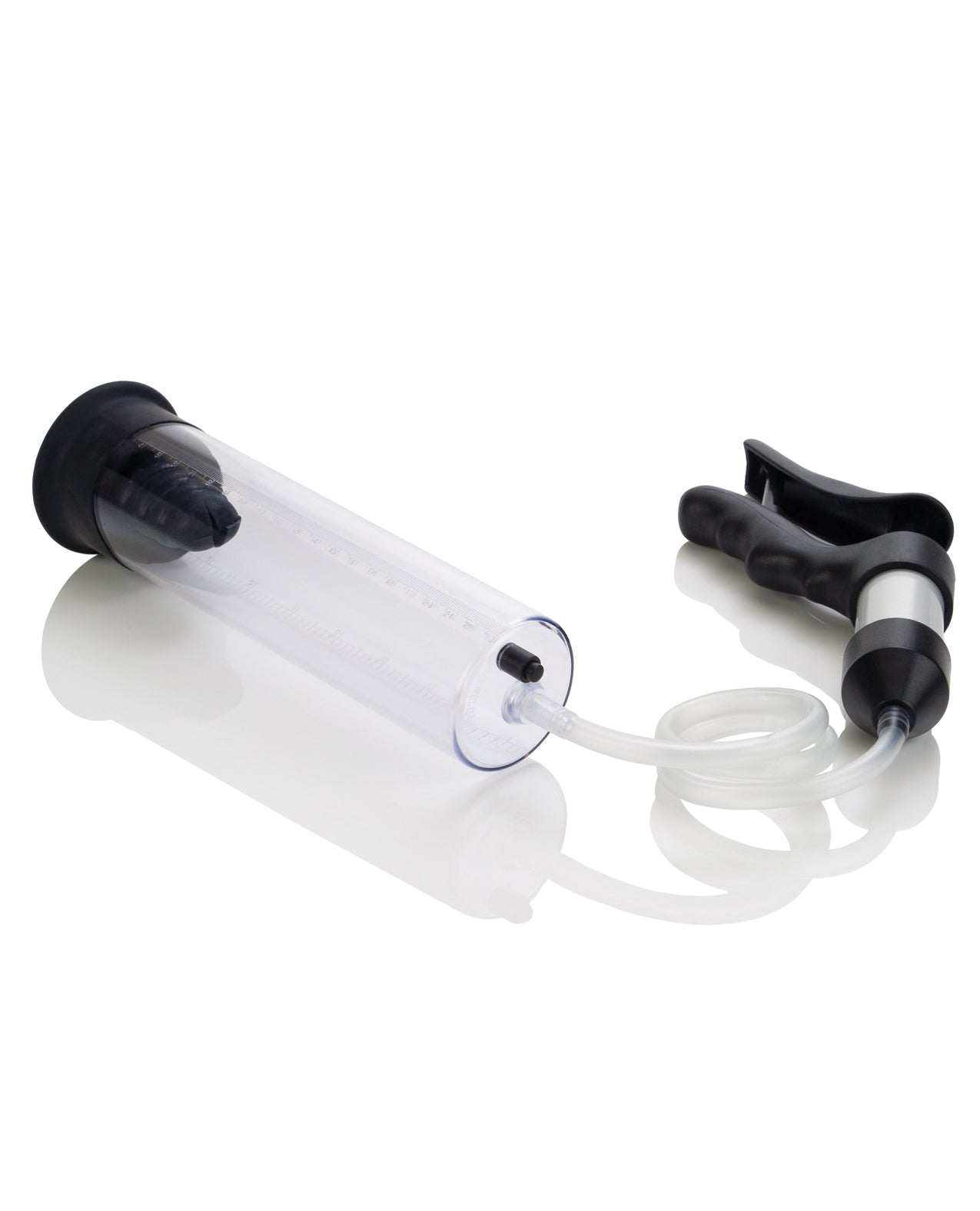 Quick Draw Vacuum Pump with ergonomic pistol grip and clear cylinder for efficient vacuum creation.