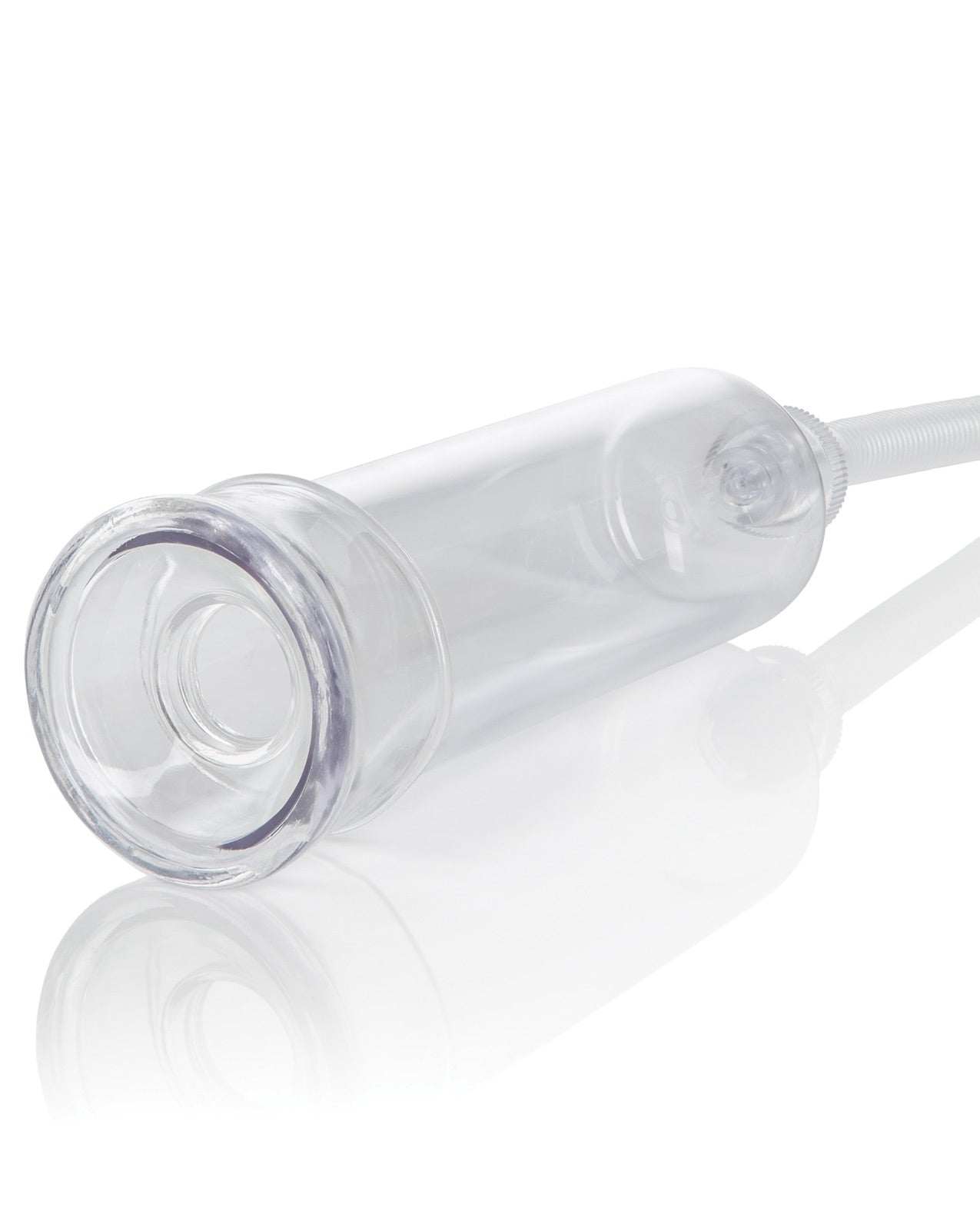 Clear Dr. Joel Kaplan Erection Pump with flexible hose and easy-squeeze bulb for enhanced intimate performance.