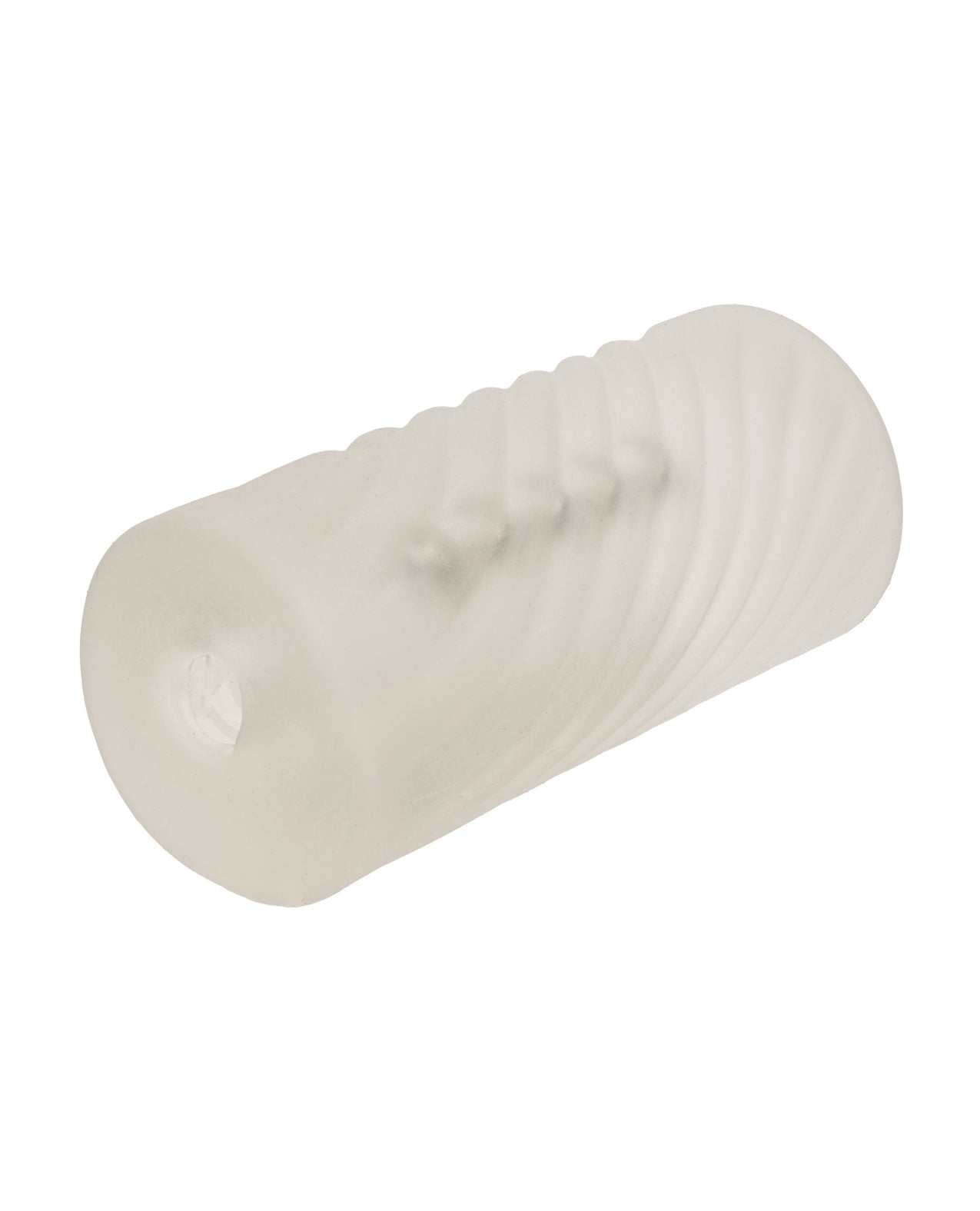 Clear Pop Sock! Beaded textured stroker with soft, stretchy material and internal pleasure beads for enhanced sensation