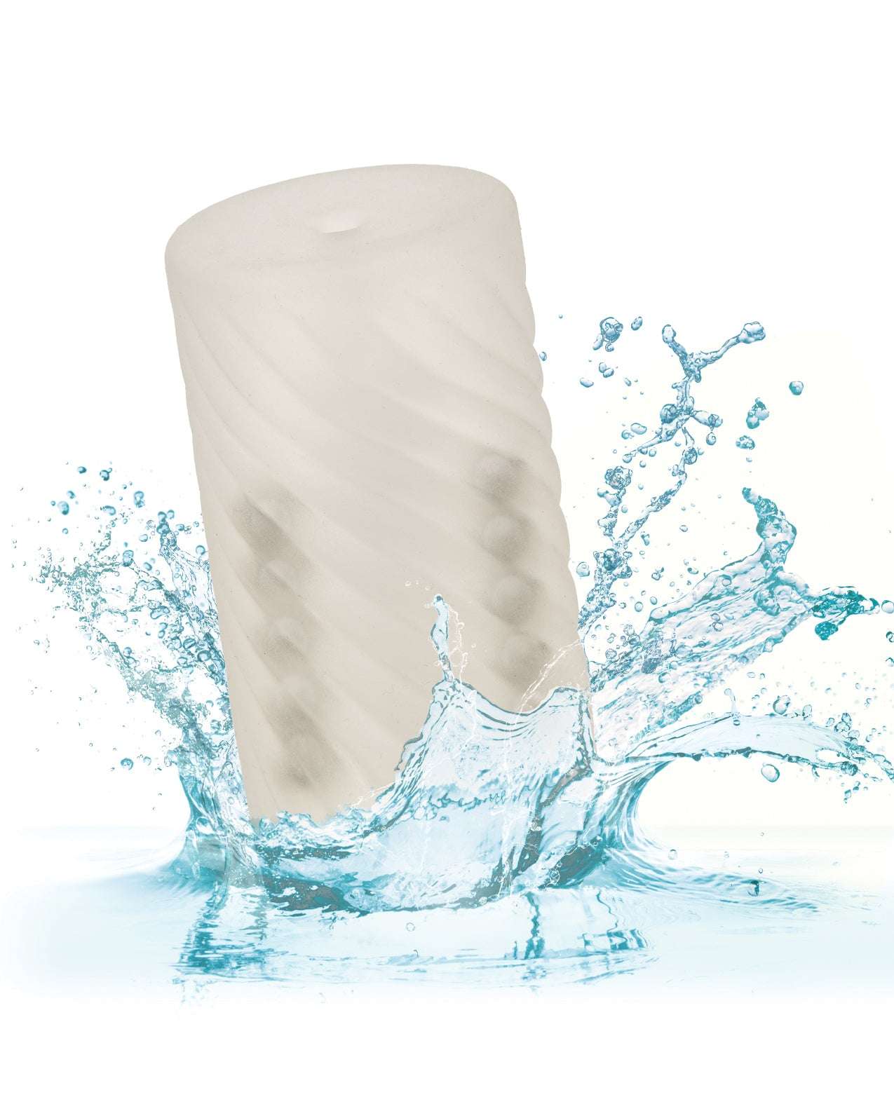 Clear Pop Sock! Beaded stroker with textured surface and water splash background