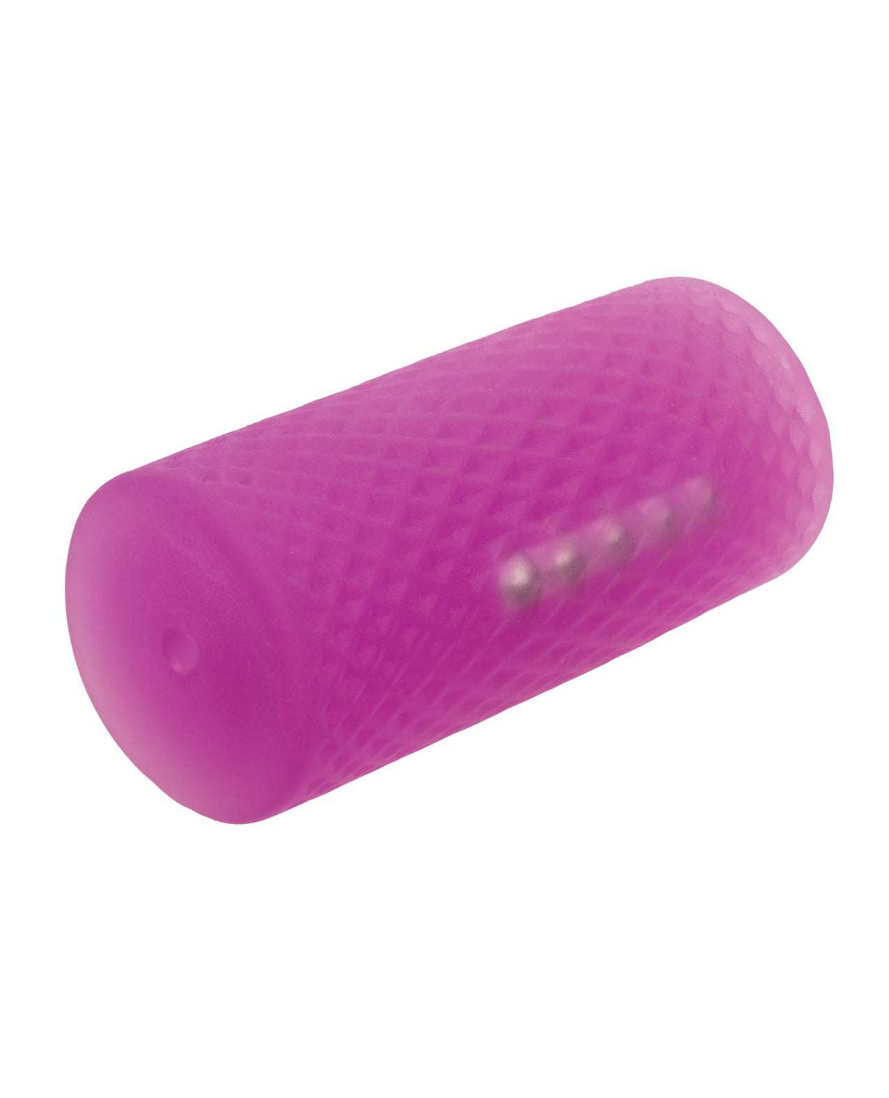 Purple Pop Sock Beaded Stroker with textured surface and internal pleasure beads for enhanced sensation