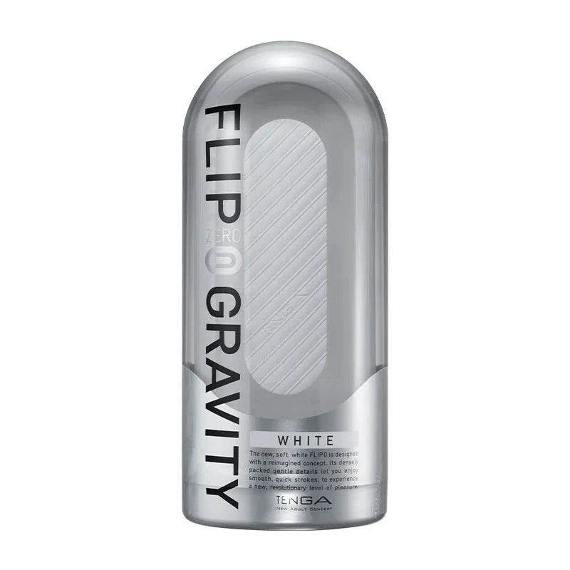 Tenga Flip Zero Gravity White male masturbation stroker with internal vacuum and reusable design