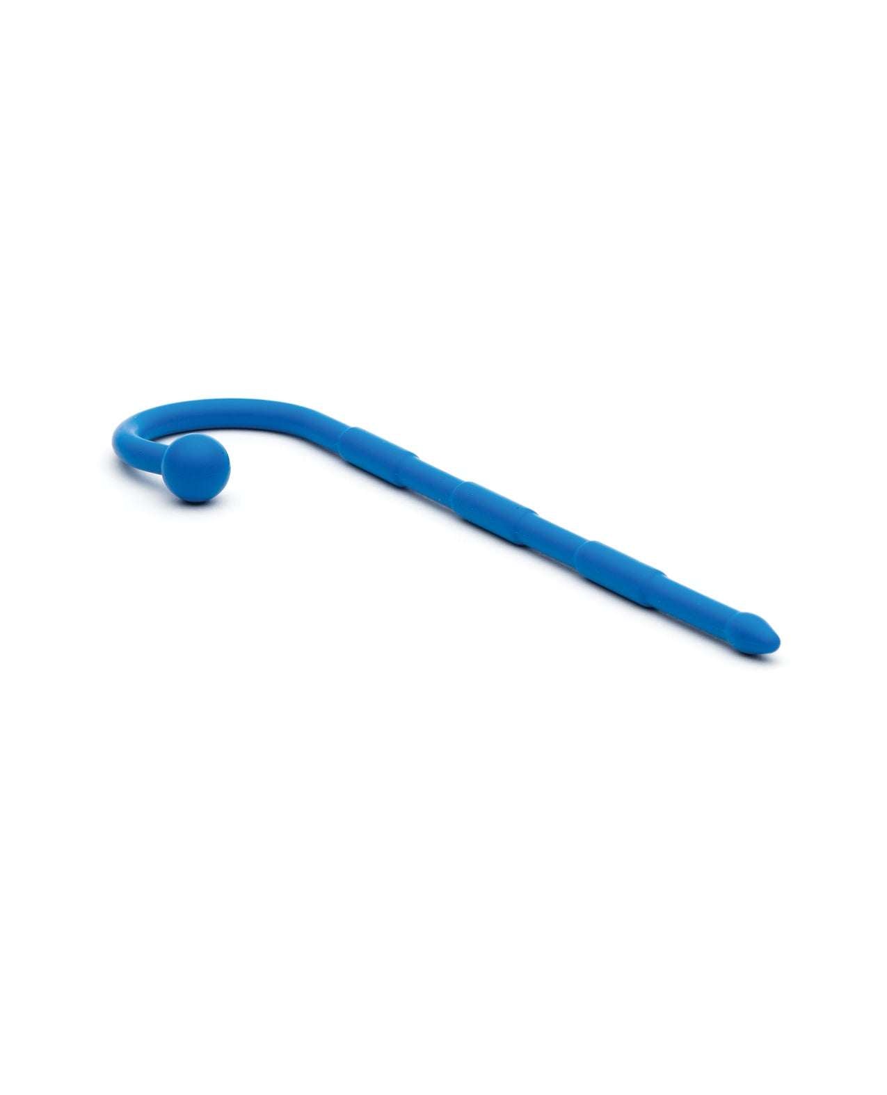 Blue Sport Fucker Ultra Sound silicone urethral stimulation toy with curved handle and ridges