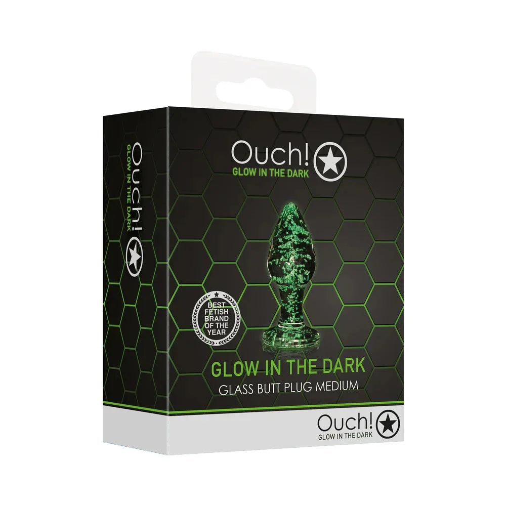 Ouch! Glow in the Dark Glass Anal Plug