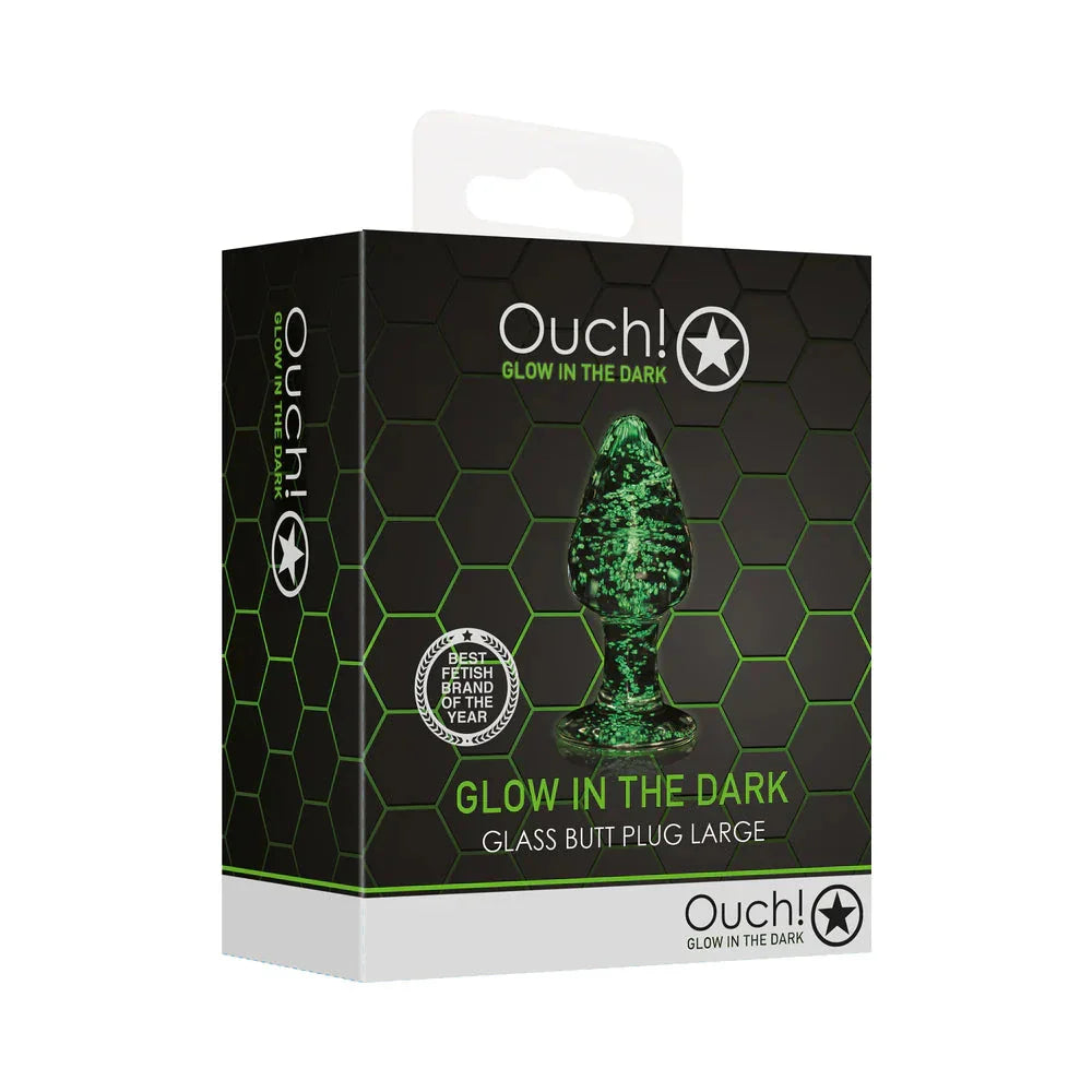 Ouch! Glow in the Dark Glass Anal Plug