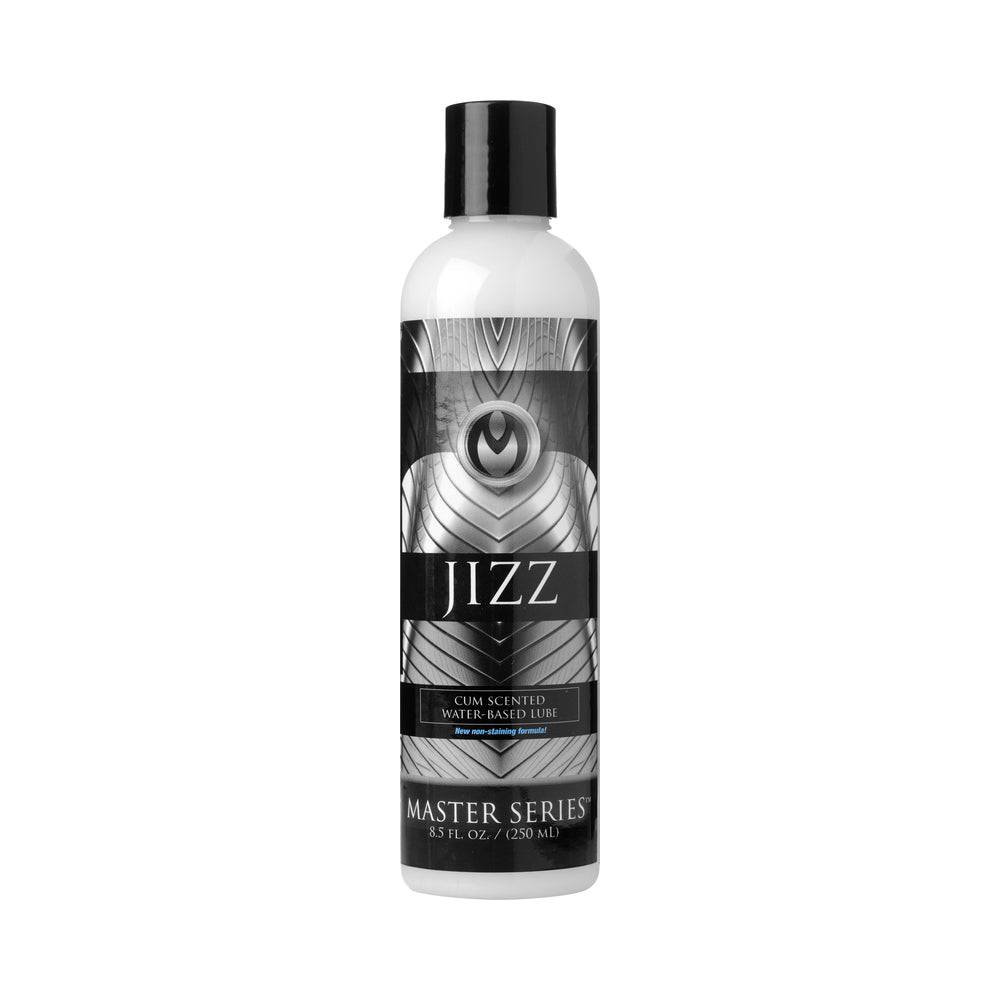 Master Series Jizz Scented Lube 8 oz water-based lubricant with creamy, musky scent and non-staining formula