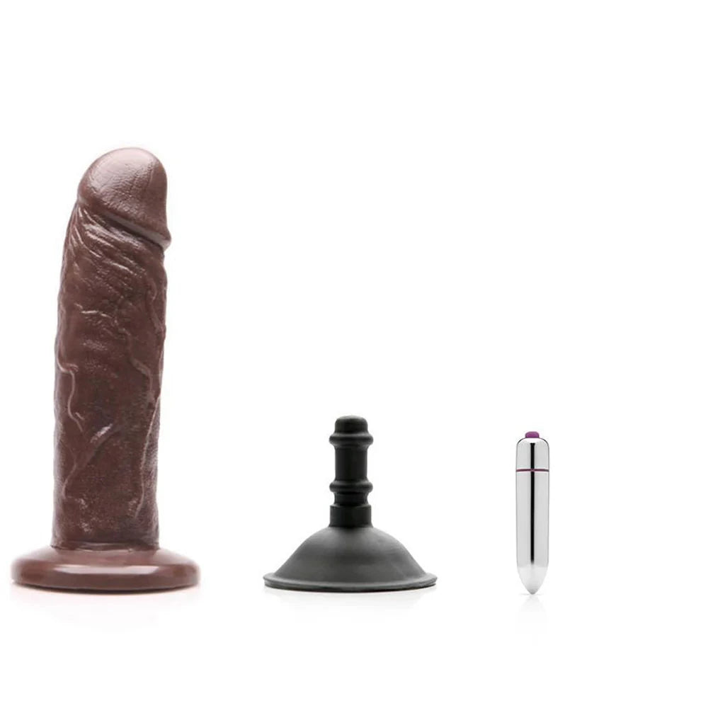 Tantus Sam O2 Vibrating Dual Density Dildo Kit Espresso by Anal Toys & Stimulators