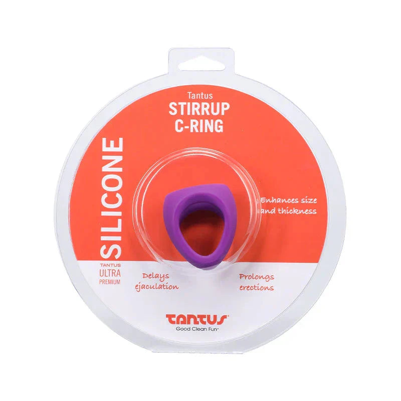 Tantus Stirrup C-Ring Cock and Ball Sling Purple by Cock & Balls