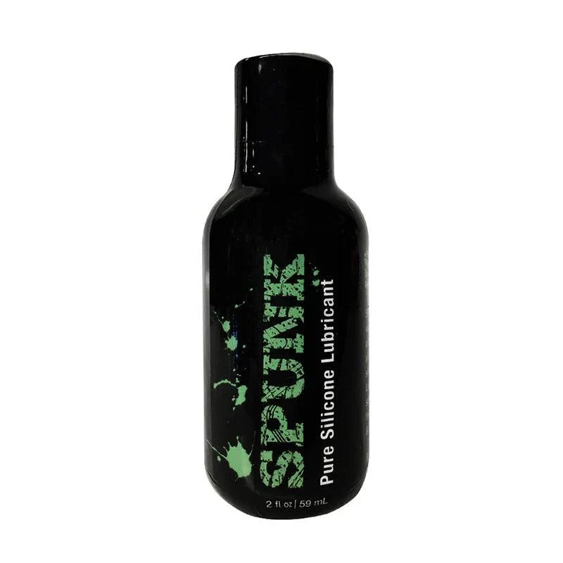 Spunk Lube Pure Silicone 2oz black bottle clear silicone lubricant for sensitive skin and sex toy safe