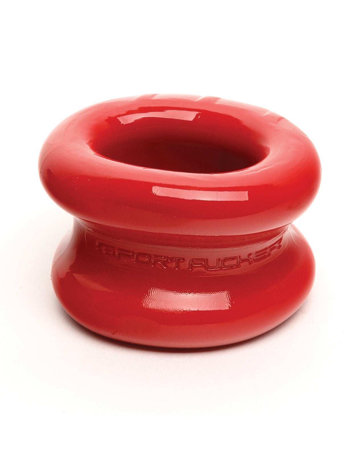 Red Sport Fucker Muscle Ball Stretcher made of high-quality TPR with a thick, comfortable design for added weight without constant pain