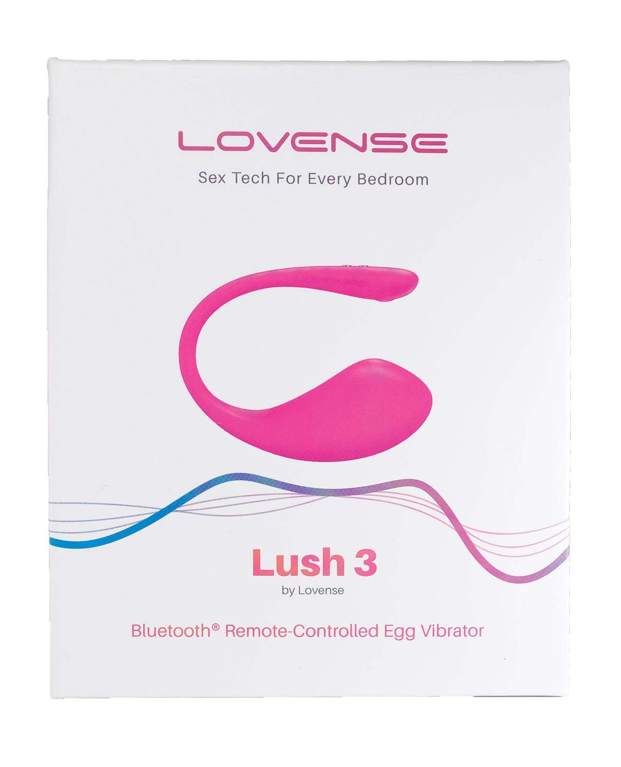 Lovense Lush 3.0 pink Bluetooth remote-controlled app-enabled vibrator with sound-activated and customizable vibration patterns.