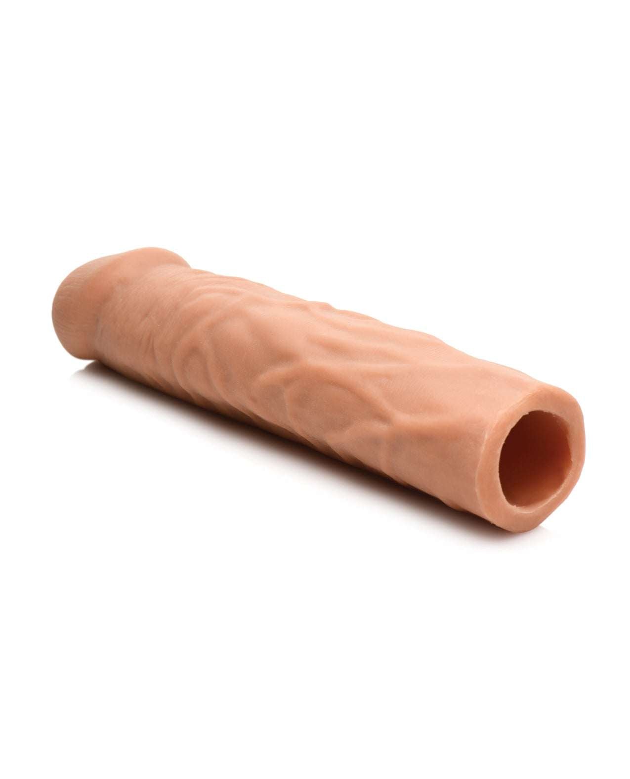 Curve Toys Jock extra long 3-inch penis extension sleeve with realistic texture and stretchy TPE material