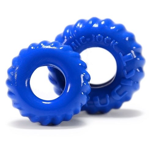 Truckt 2 Piece Cockring Set in police blue made of super-strong stretchy SKINFLEX-TPR material for firm grip and durability