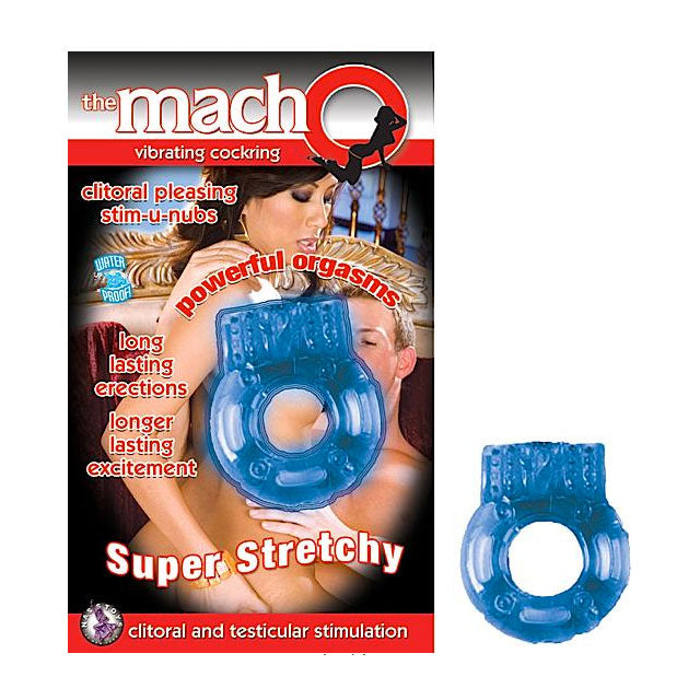 Macho Vibrating Cockring (Blue) by Cock & Balls