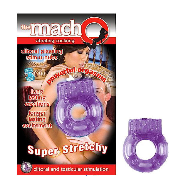 Macho Vibrating Cockring (Purple) by Cock & Balls