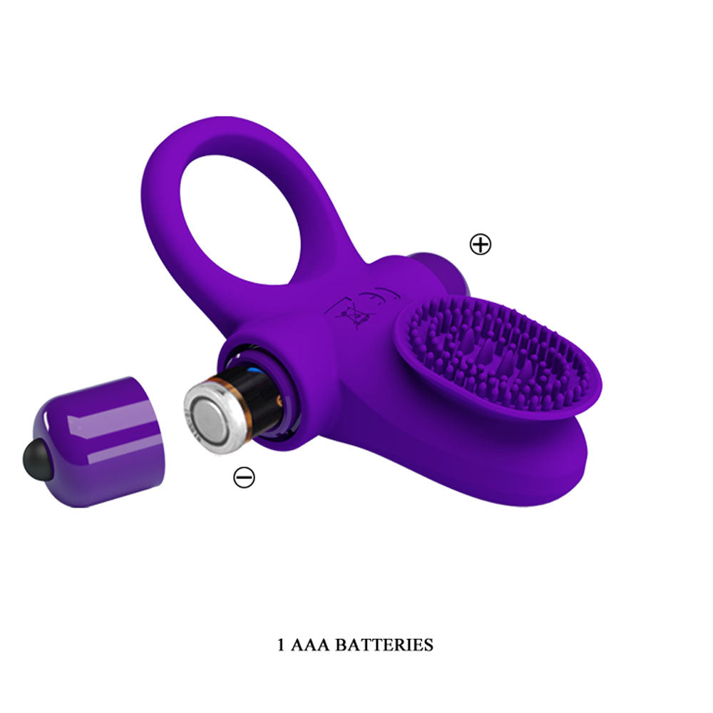 Pretty Love Vibrating Cock Ring II - Purple by Cock & Balls
