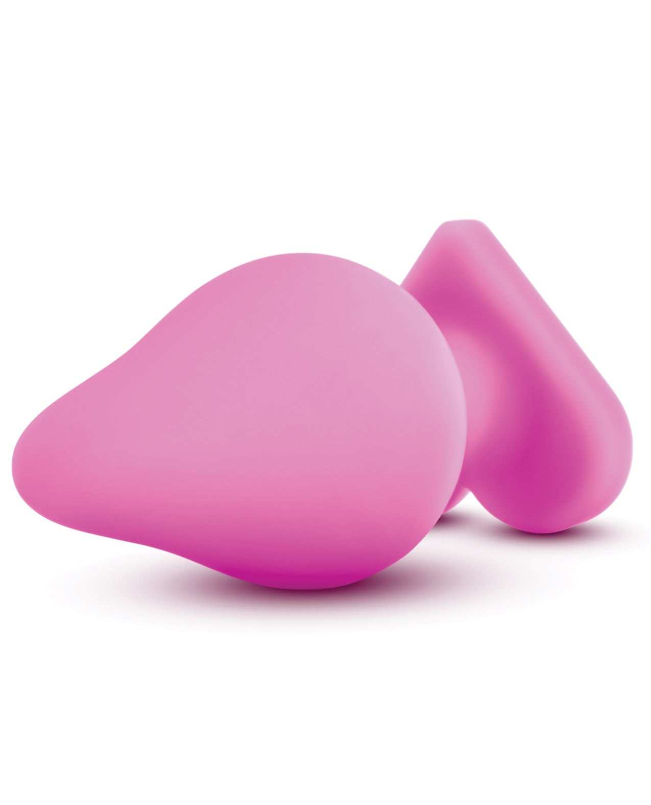 Pink Blush Play With Me Naughty Candy Heart Be Mine Plug made of smooth, flexible silicone with a heart-shaped base for safe, playful intimate use.