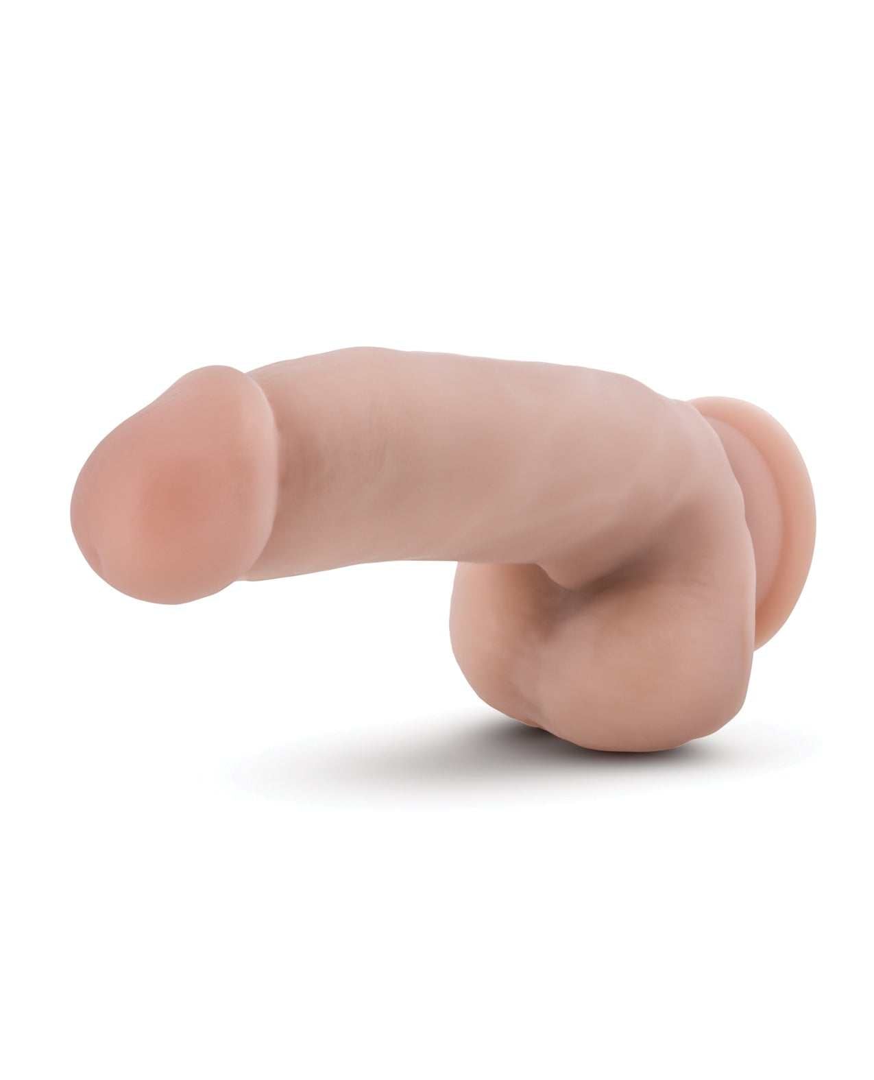 Blush Coverboy The Pizza Boy flesh-colored dildo with suction cup and realistic texture, harness compatible.
