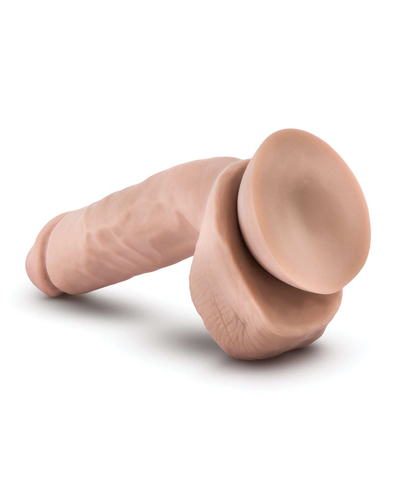 Blush X5 Hard On natural realistic dildo with suction cup and flexible shaft, 8.5 inches long