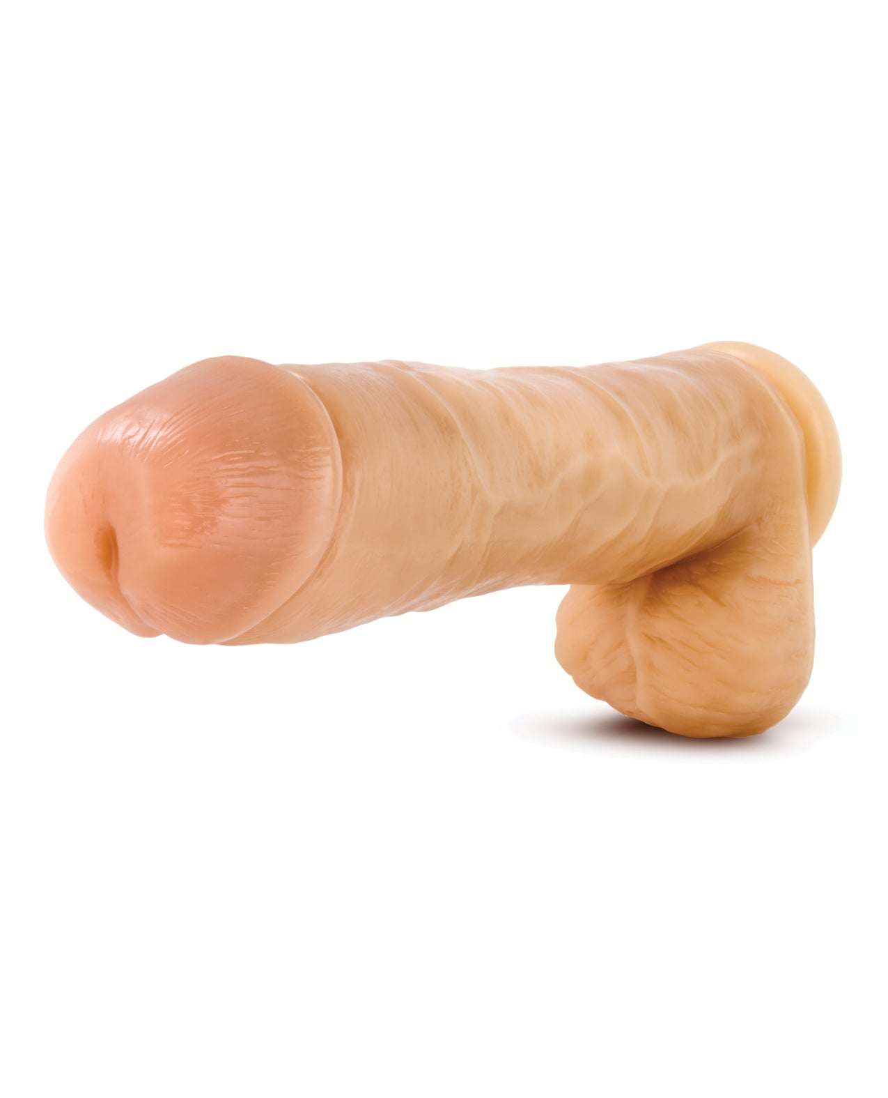 Blush Hung Rider Hammer 10-inch flesh-colored realistic dildo with suction cup base and textured design for enhanced pleasure.