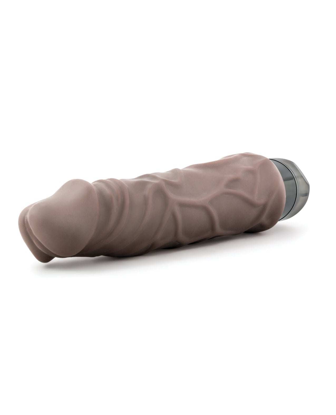 Blush X5 Plus 9-inch brown vibrating dildo with realistic texture and multi-speed waterproof design
