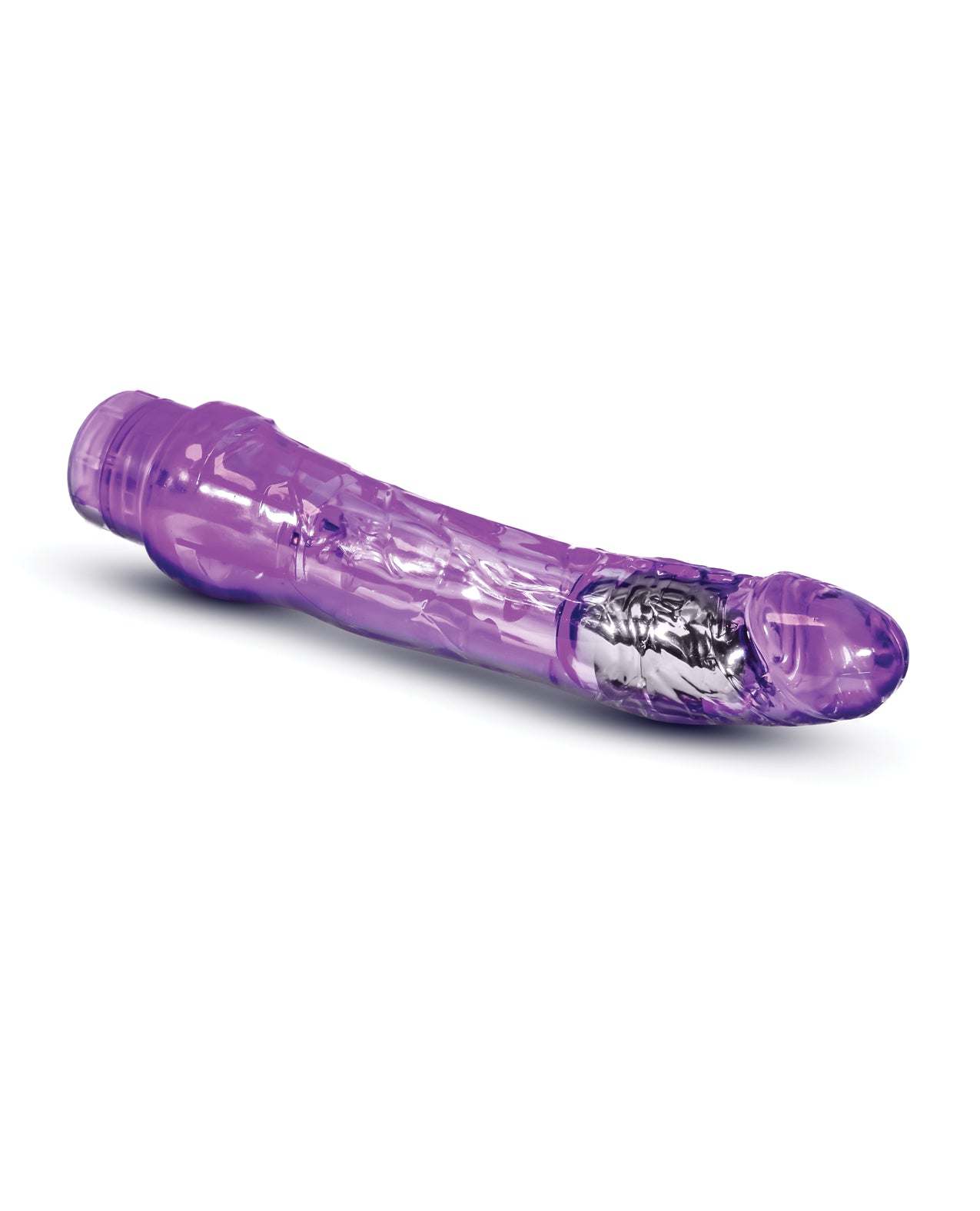Blush Naturally Yours Mambo Vibe purple 9-inch waterproof multi-speed vibrator made of soft flexible TPE