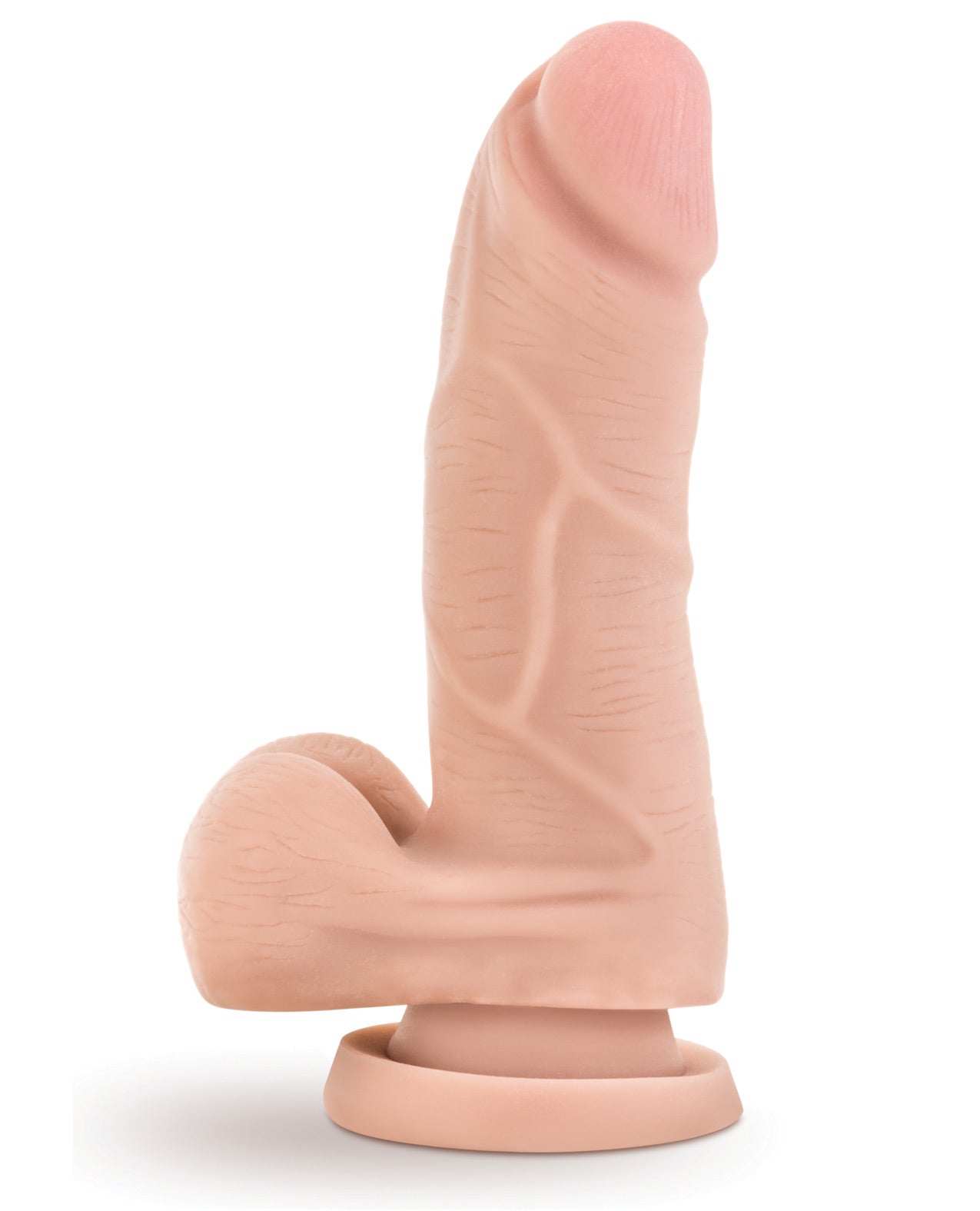Blush X5 5" beige realistic dildo with flexible spine and suction cup base