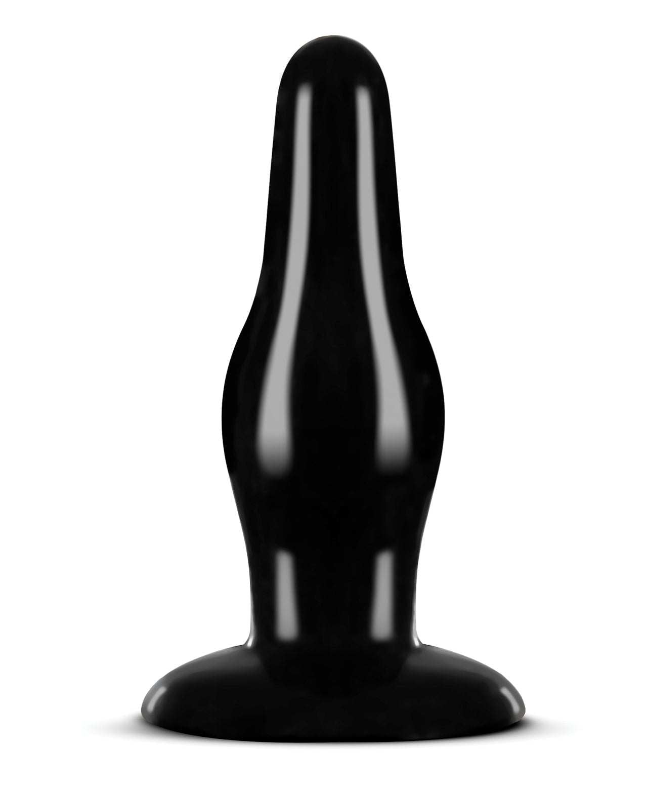 Blush Anal Adventures black pleasure plug with tapered tip and smooth body-safe design for comfortable anal play.
