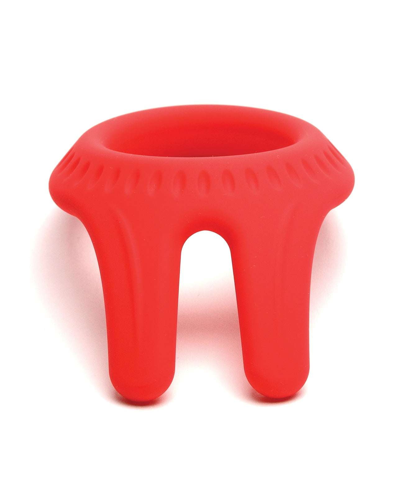 Red Sport Fucker CockPit Cockring made of firm, soft liquid silicone with a tapered ergonomic design for comfort and enhanced performance.