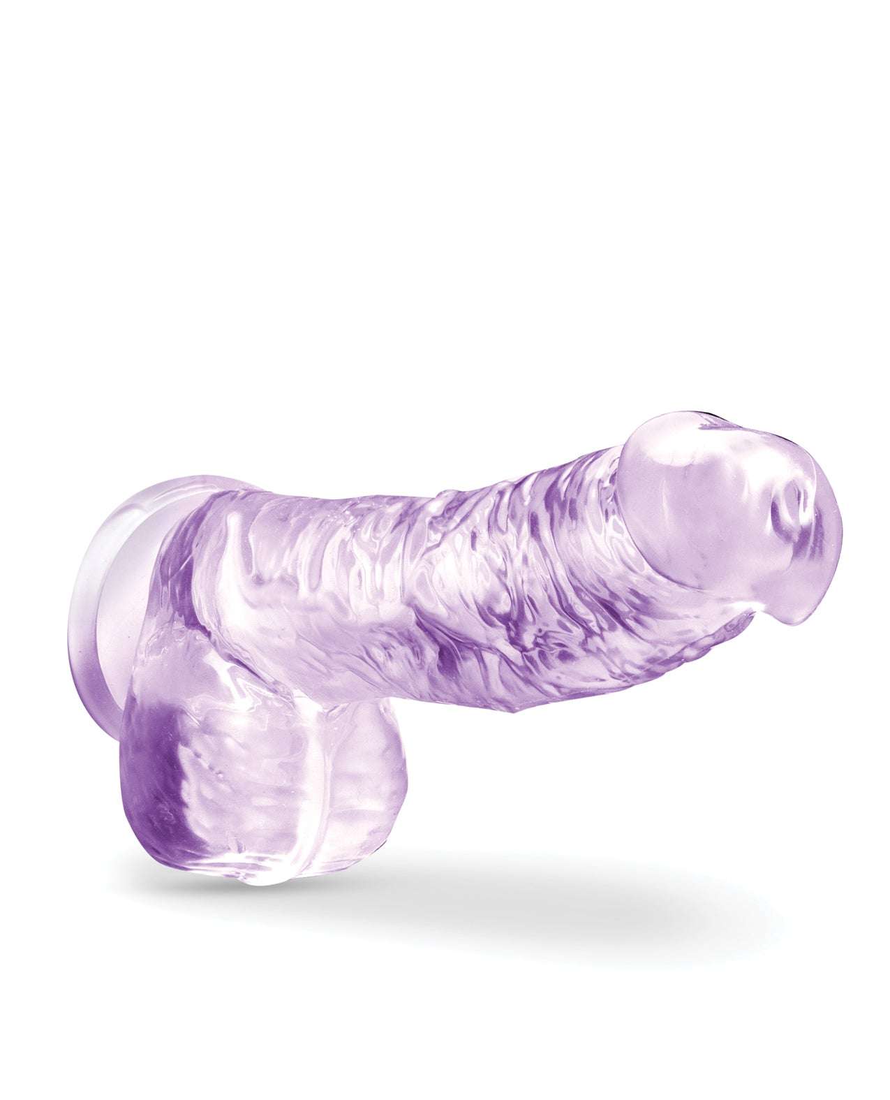 Blush Naturally Yours 6-inch crystalline dildo in amethyst with suction cup base and realistic texture