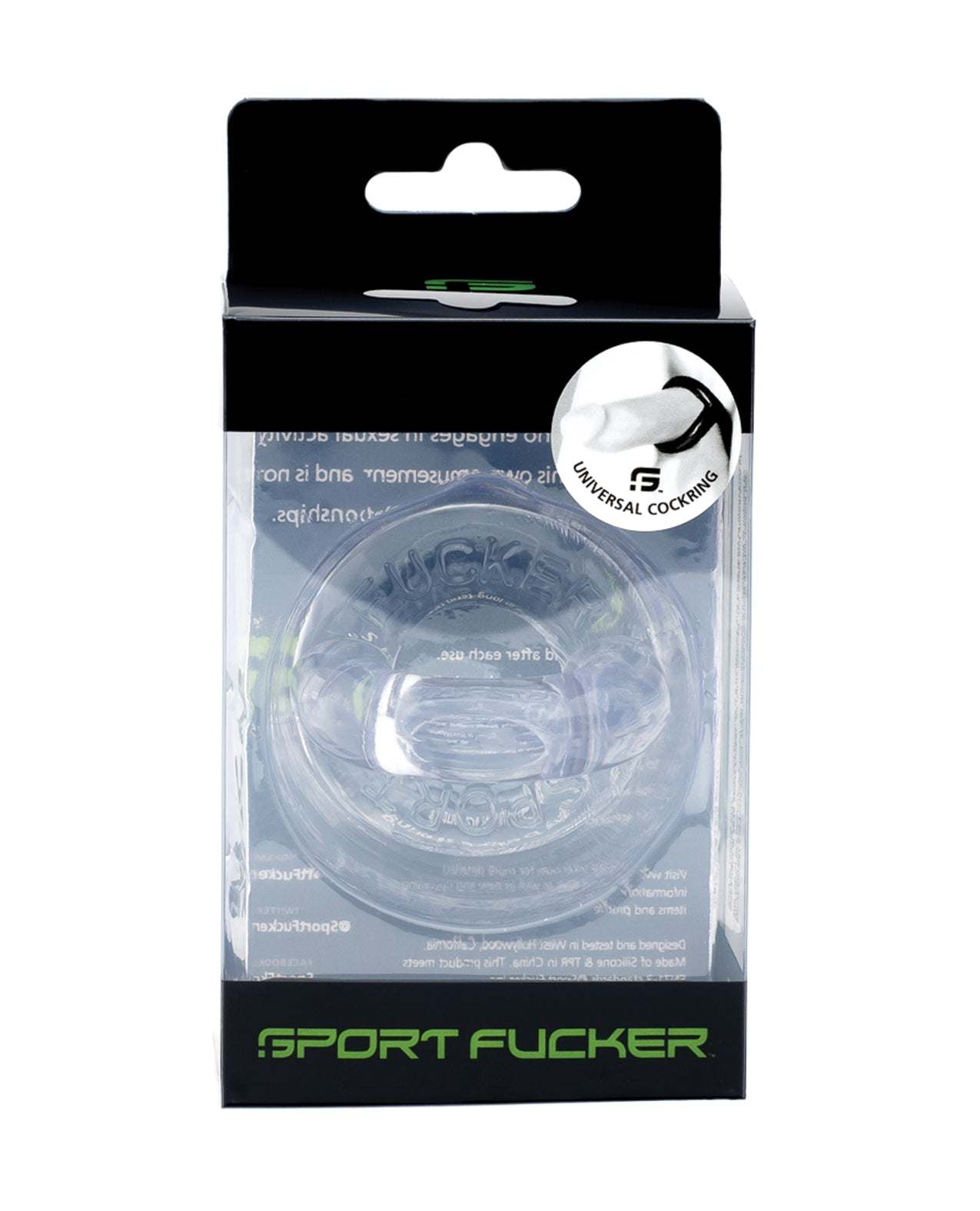 Sport Fucker Universal Cockring flexible stretch silicone ring for men in retail packaging