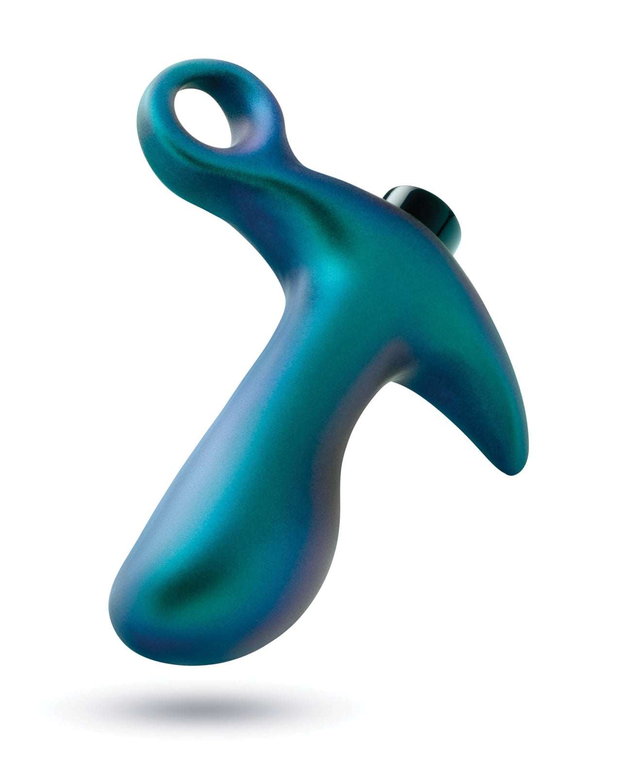 Blush Anal Adventures Matrix Teleportation Plug in Lunar Blue with ergonomic design and 10 vibration settings for prostate stimulation