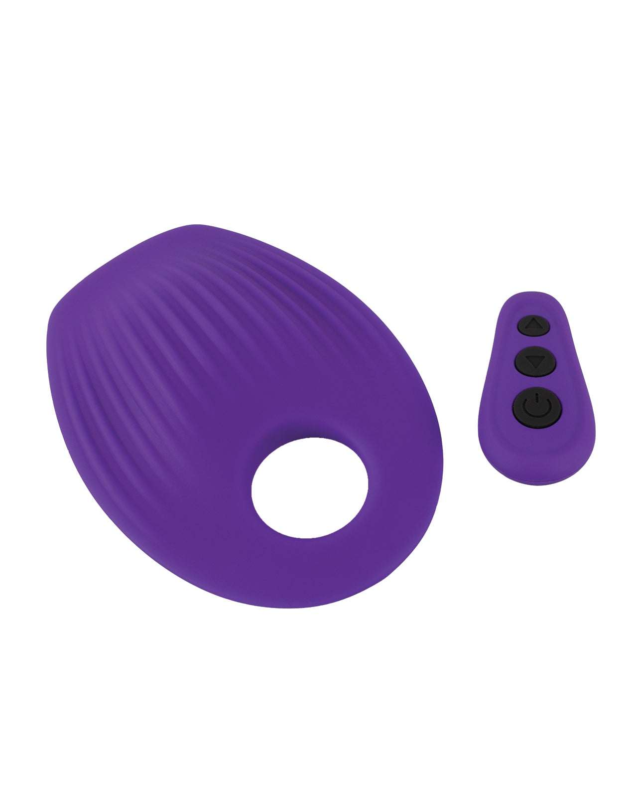 Purple Couples Choice Grinding Cushion with remote control and silicone cock ring for versatile stimulation and vibration modes