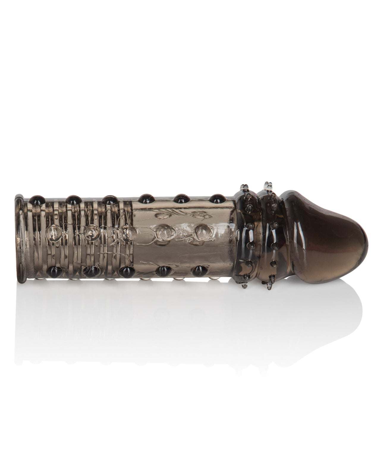 Apollo Extender Smoke translucent textured penis extender designed to increase length and girth.