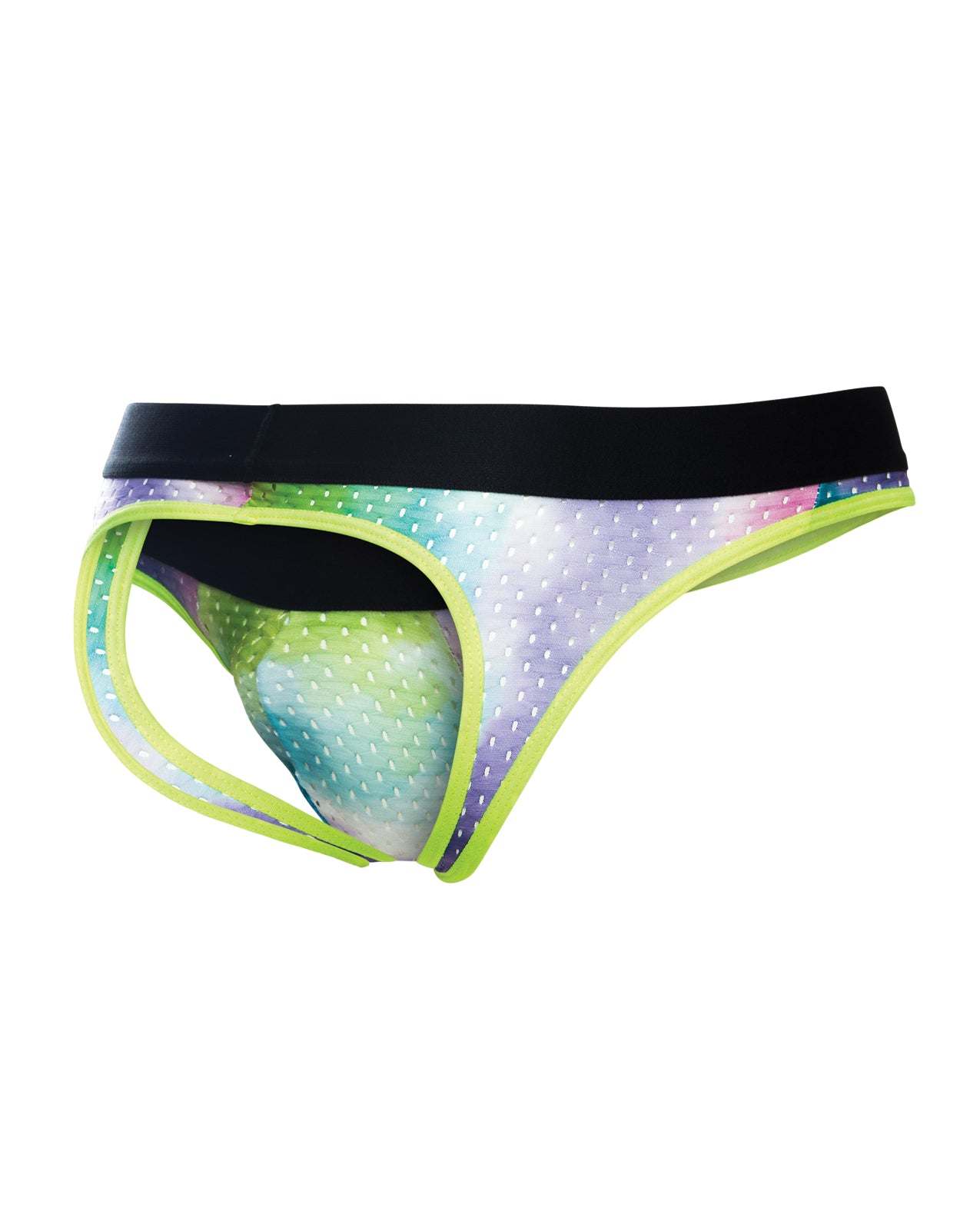 Male Basics MOB Aero Jock green dye athletic men's underwear with ultra-minimal coverage and breathable fabric.